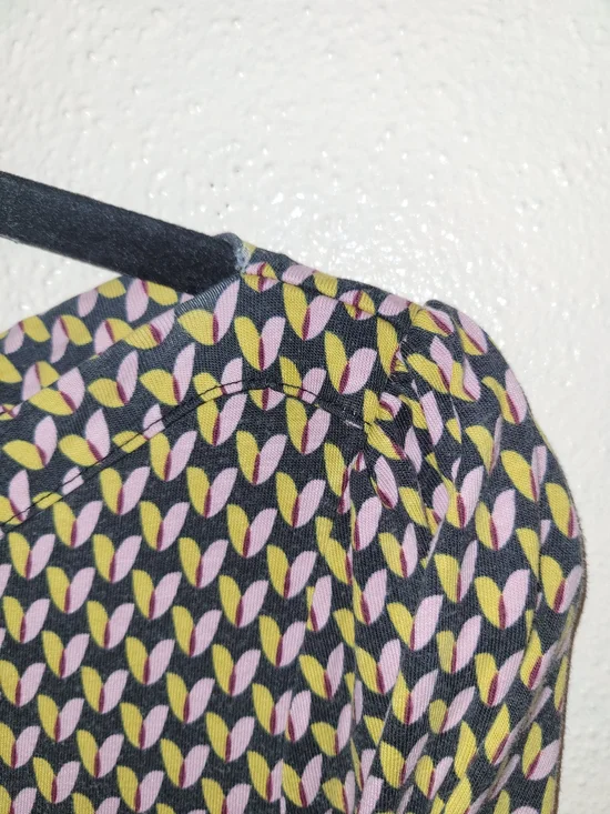 Boden Kathleen Jersey Dress Pink Yellow Black Floral Bud US 12 - Picture 6 of 7